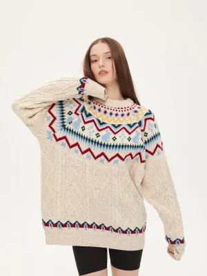 AlanBalen® - Fair Isle Knitted Sweater