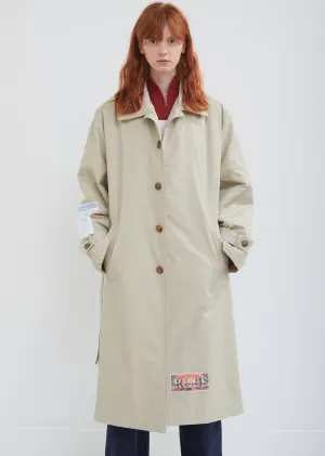 Belted Appliqué Trench Coat