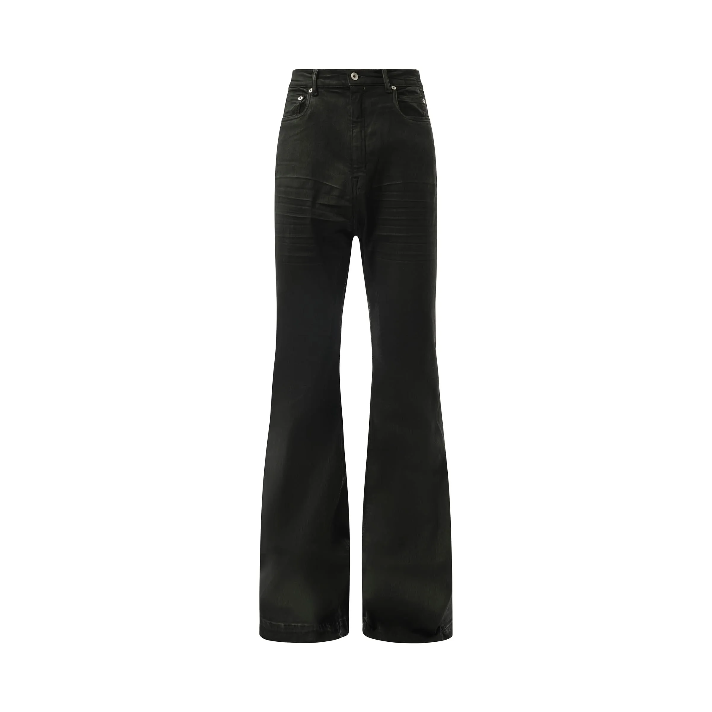 Bolan Bootcut Denim Pants in Black Wax