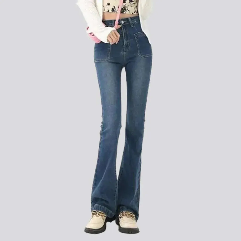 Bootcut high-waist jeans
 for women