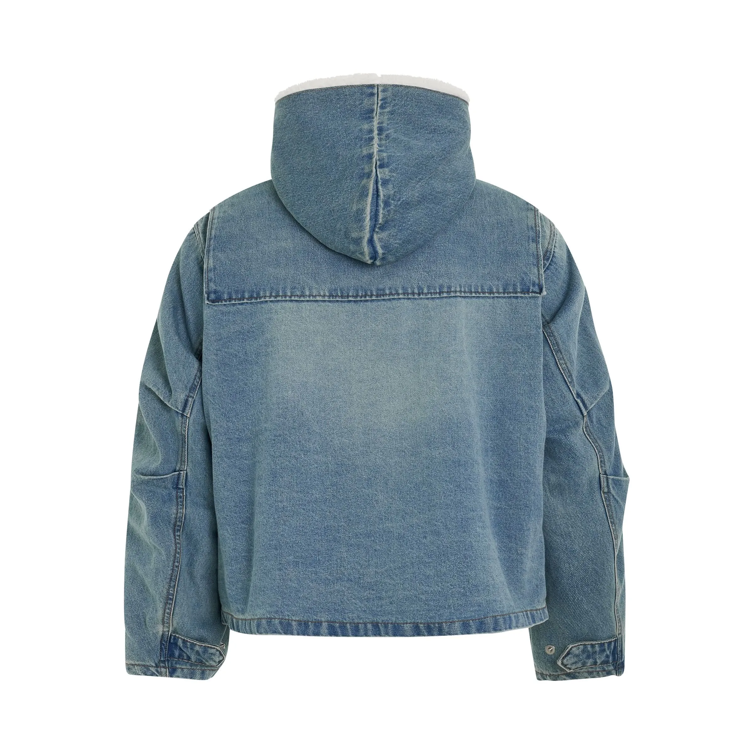 Bulky Denim Jacket in Sky