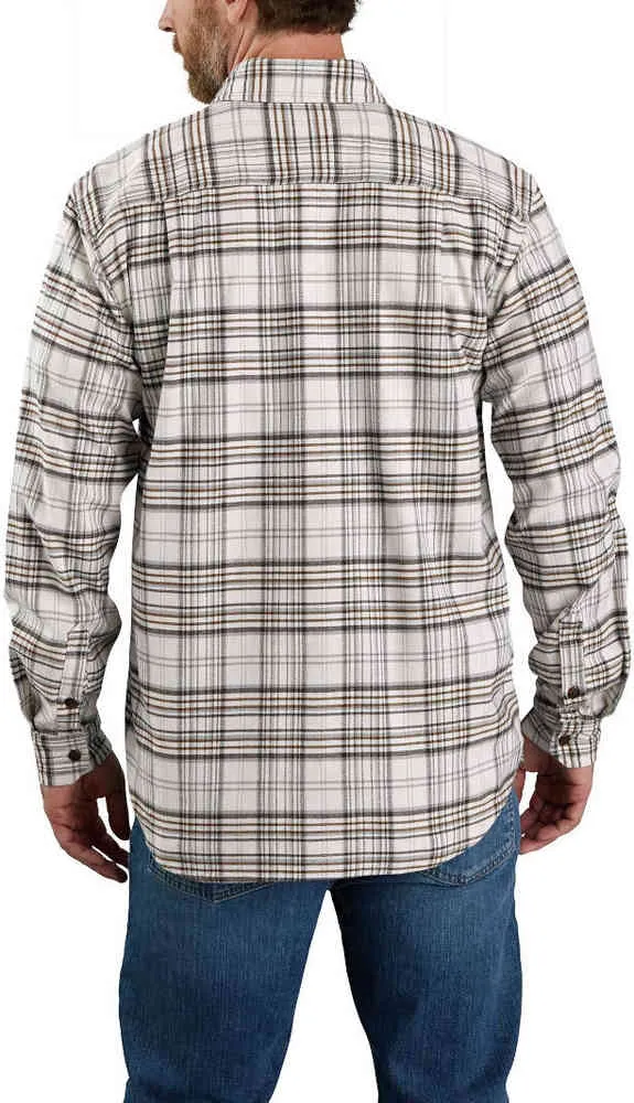 Carhartt Mid Weight Plaid Flannel Shirt, Cream