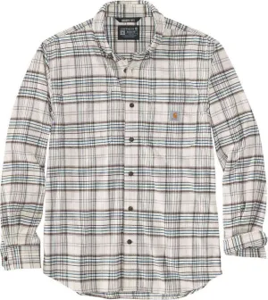 Carhartt Mid Weight Plaid Flannel Shirt, Cream