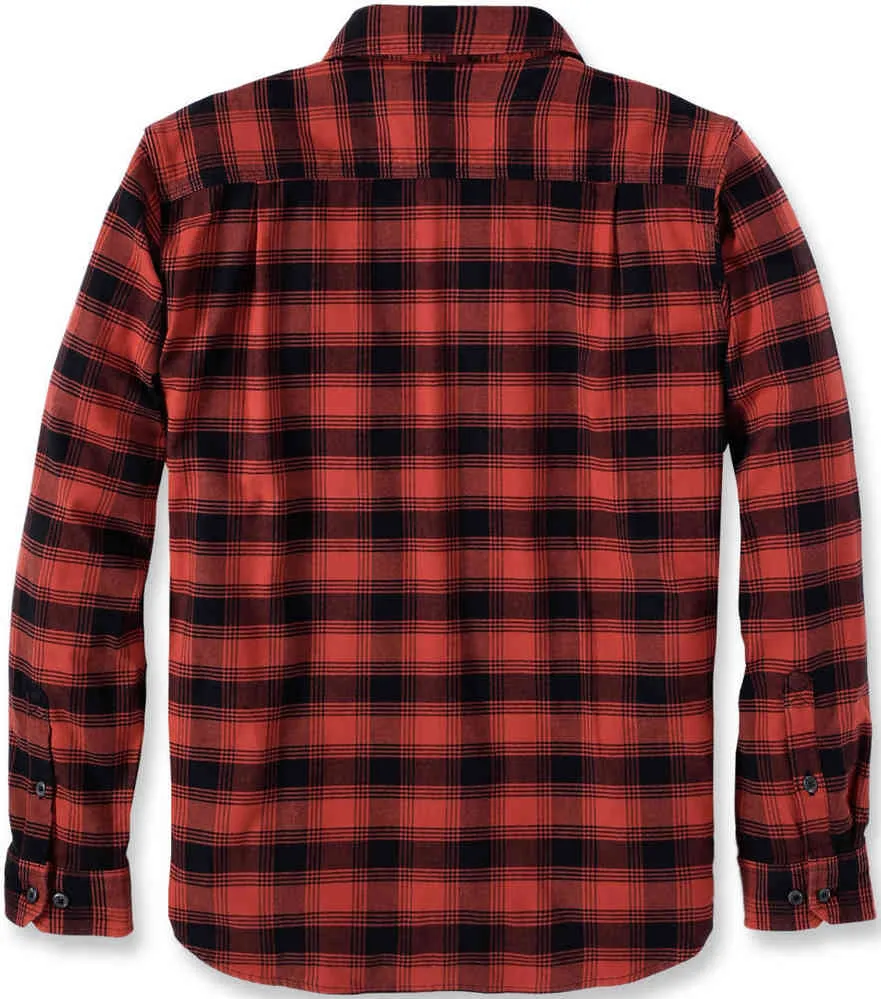 Carhartt Rugged Flex Flannel Plaid Shirt Black Red