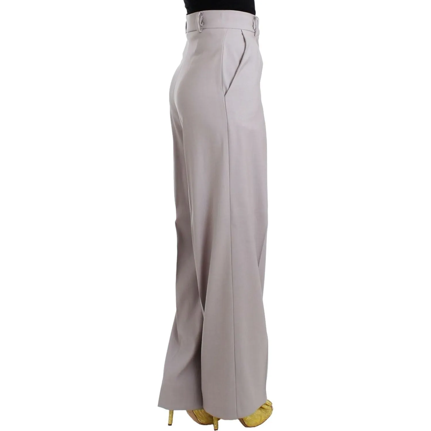 Cavalli Sophisticated High Waisted Gray Pants