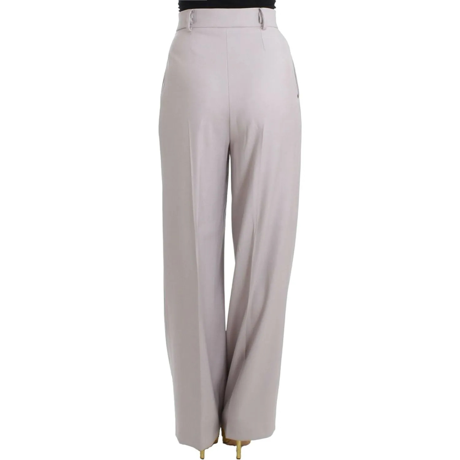 Cavalli Sophisticated High Waisted Gray Pants