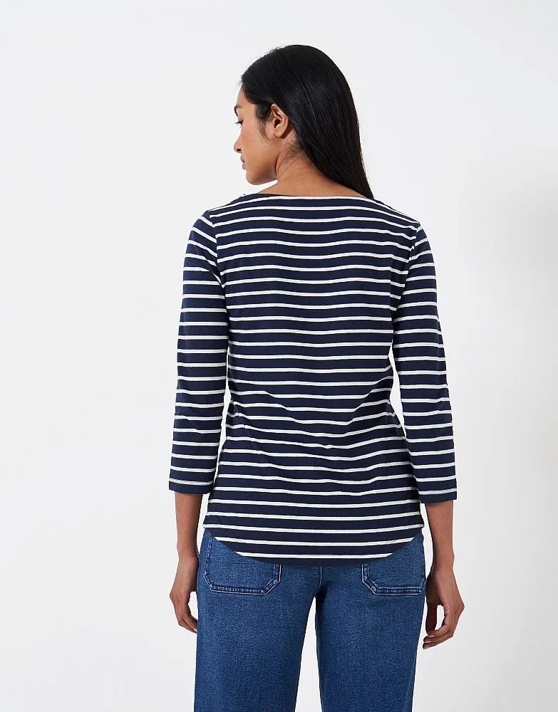 Crew Clothing - Essential Breton - Navy White