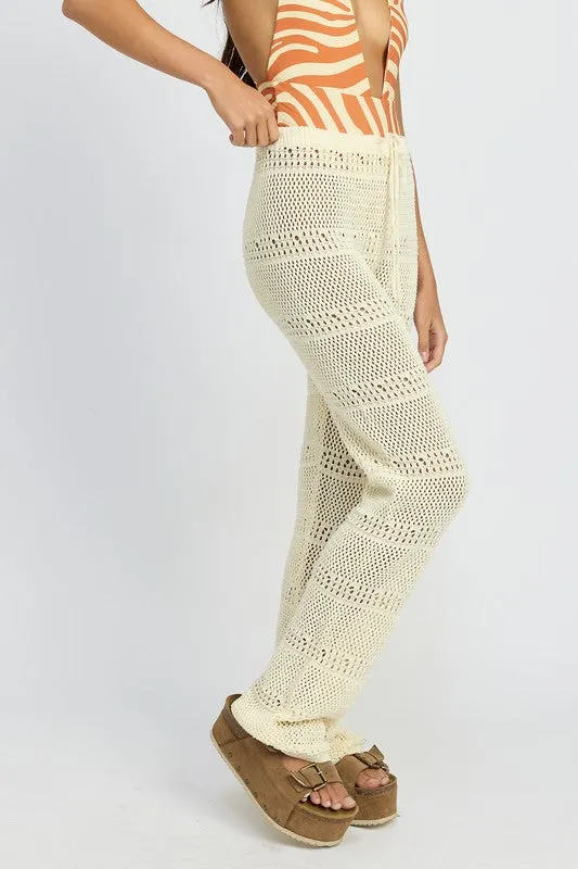 CROCHET PANTS WITH DRAWSTRINGS