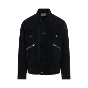 Denim Blouson in Black