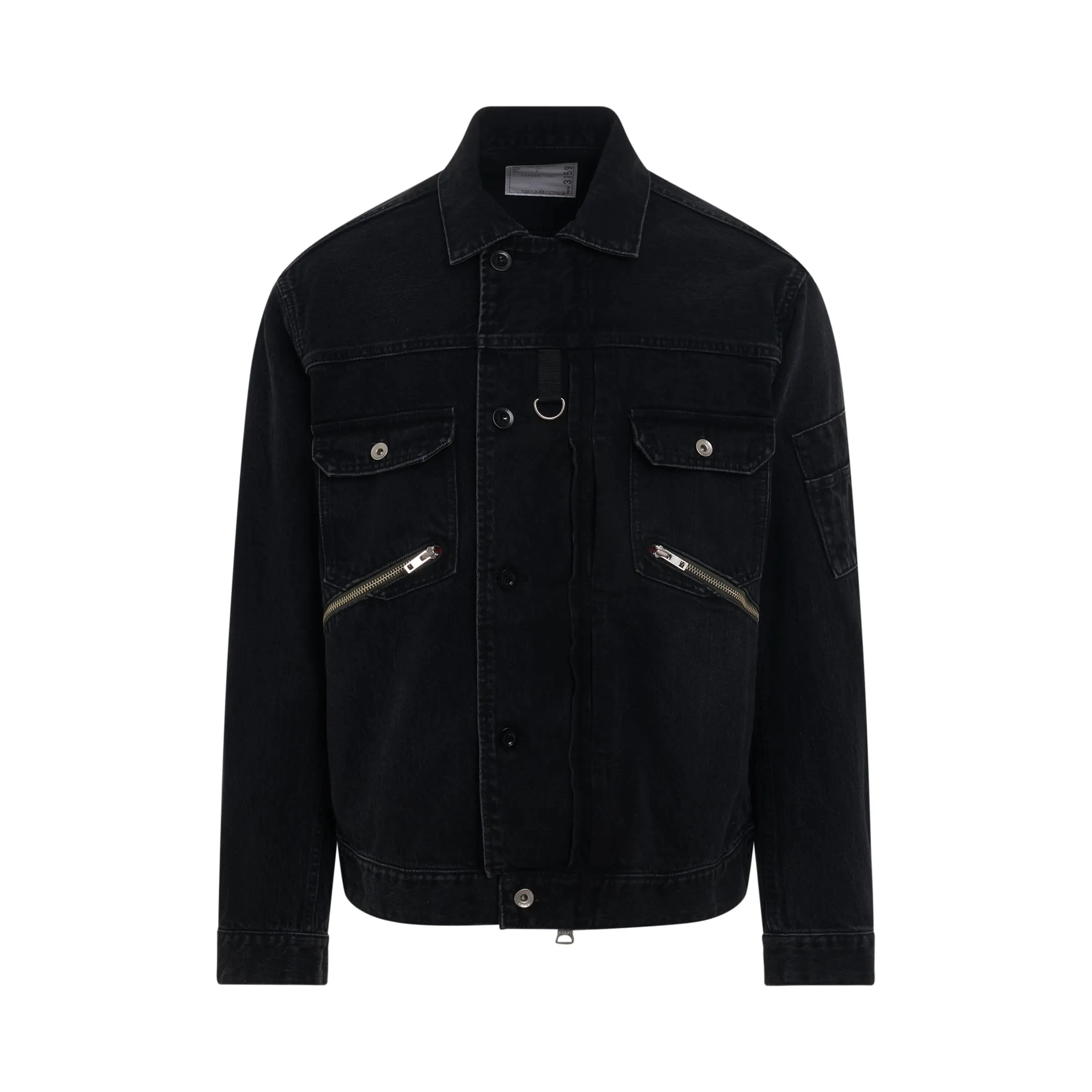 Denim Blouson in Black