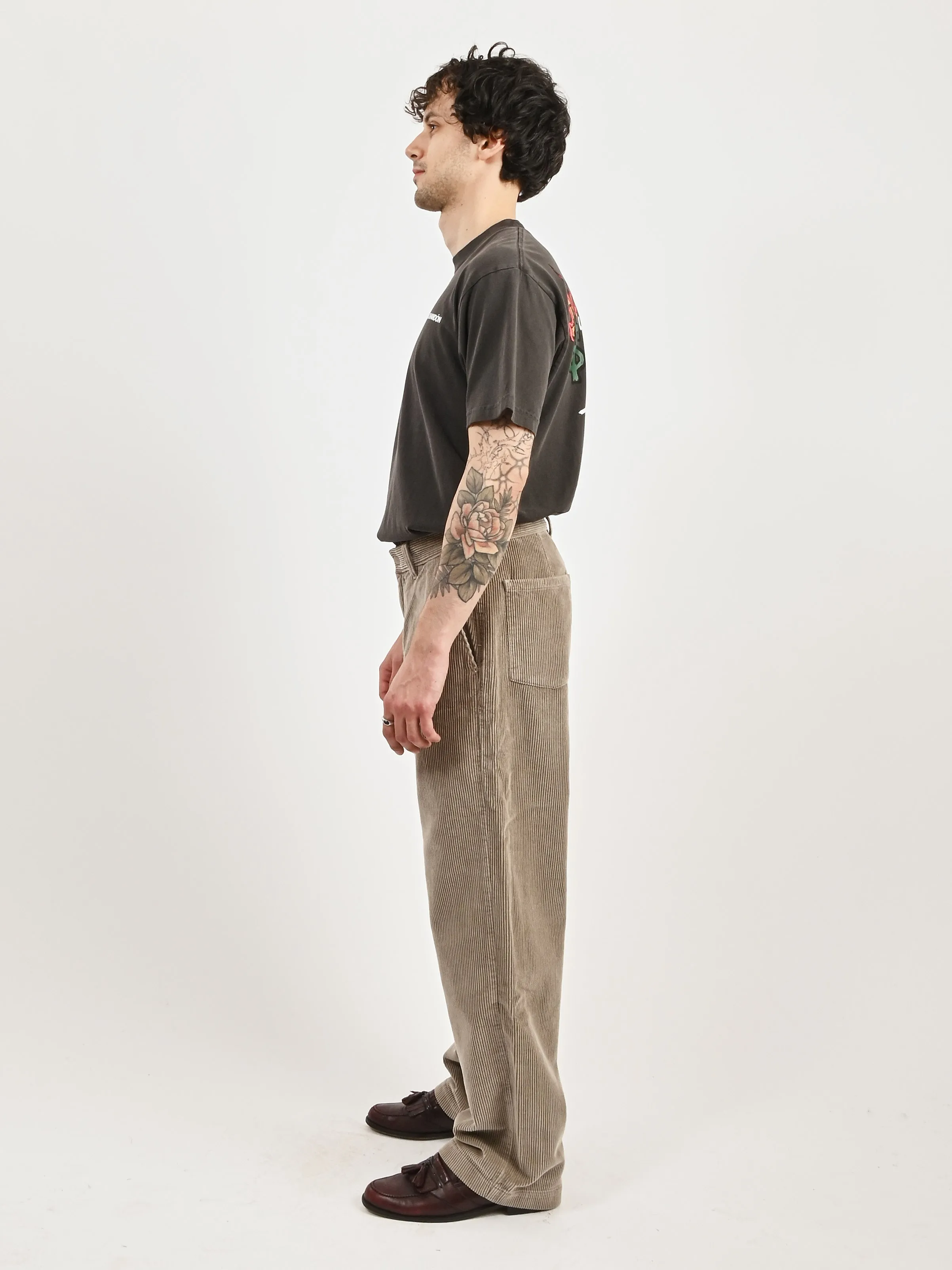 Dusty Brown Cord Trousers