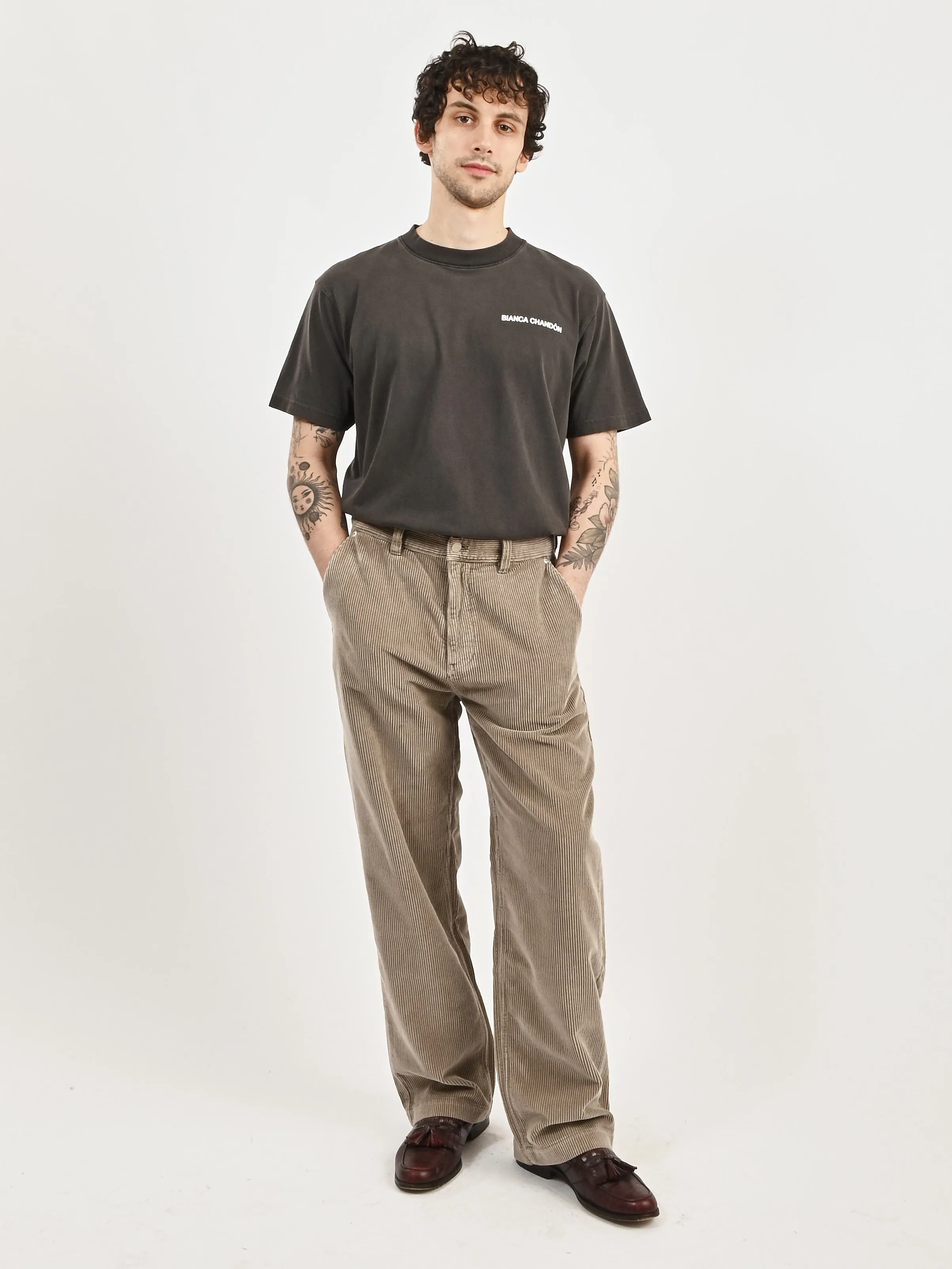 Dusty Brown Cord Trousers