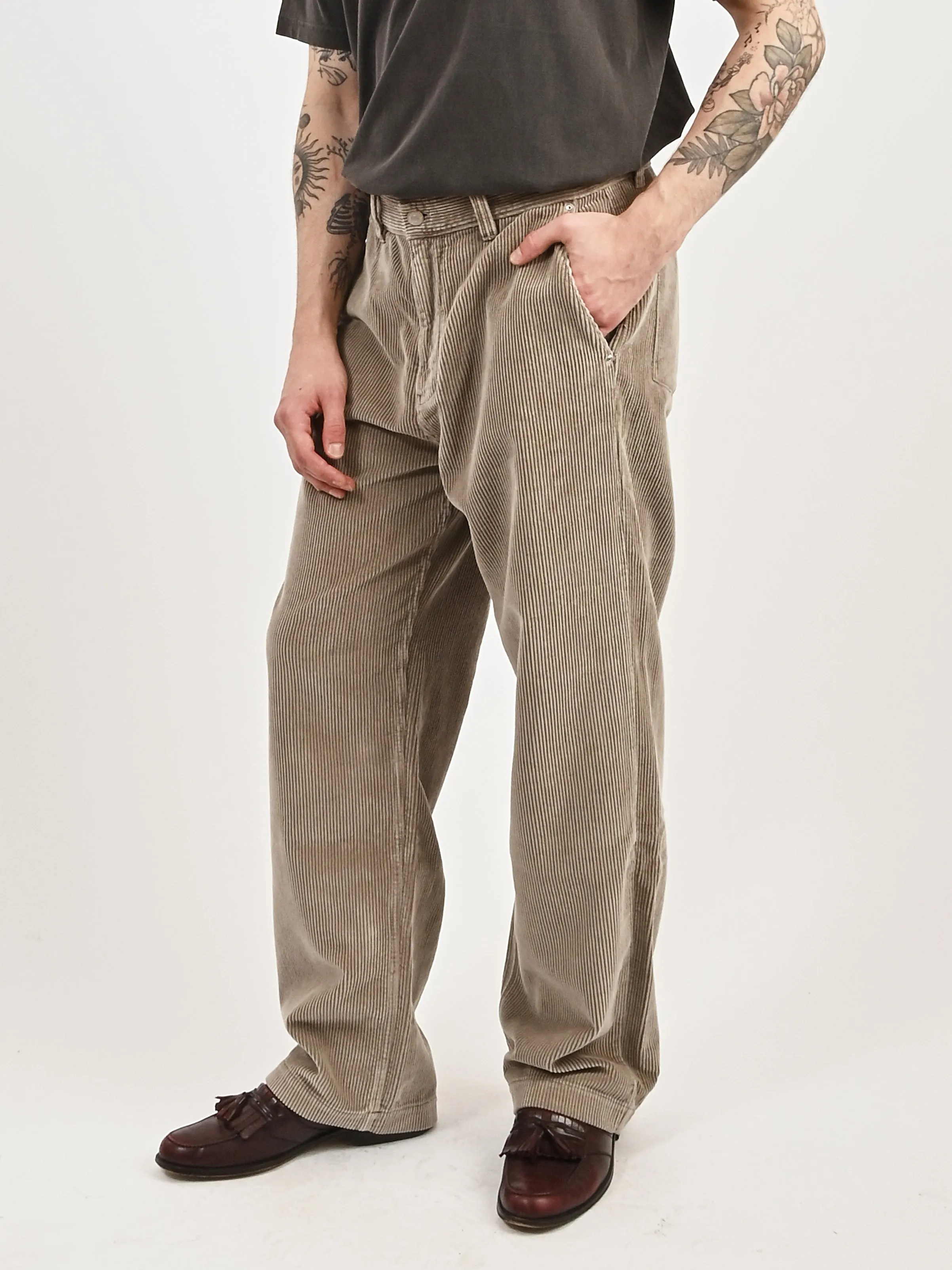 Dusty Brown Cord Trousers