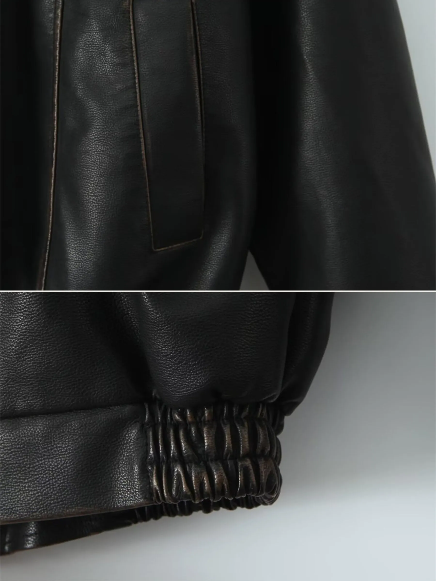 Fashionkova Renna Vintage Faux Leather Jacket