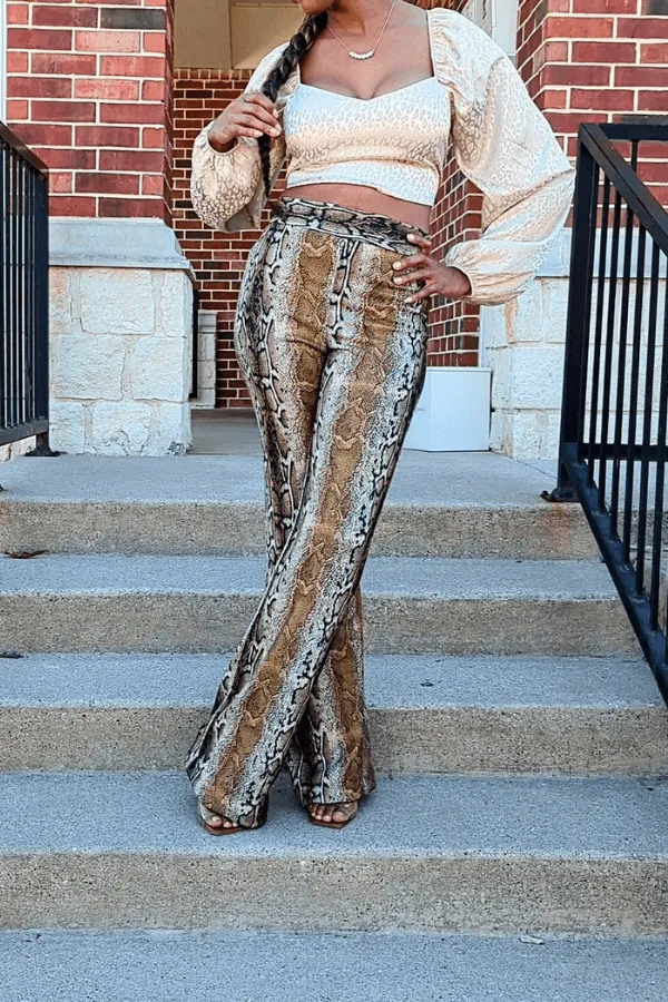 Feeling Myself Snake Print Pants