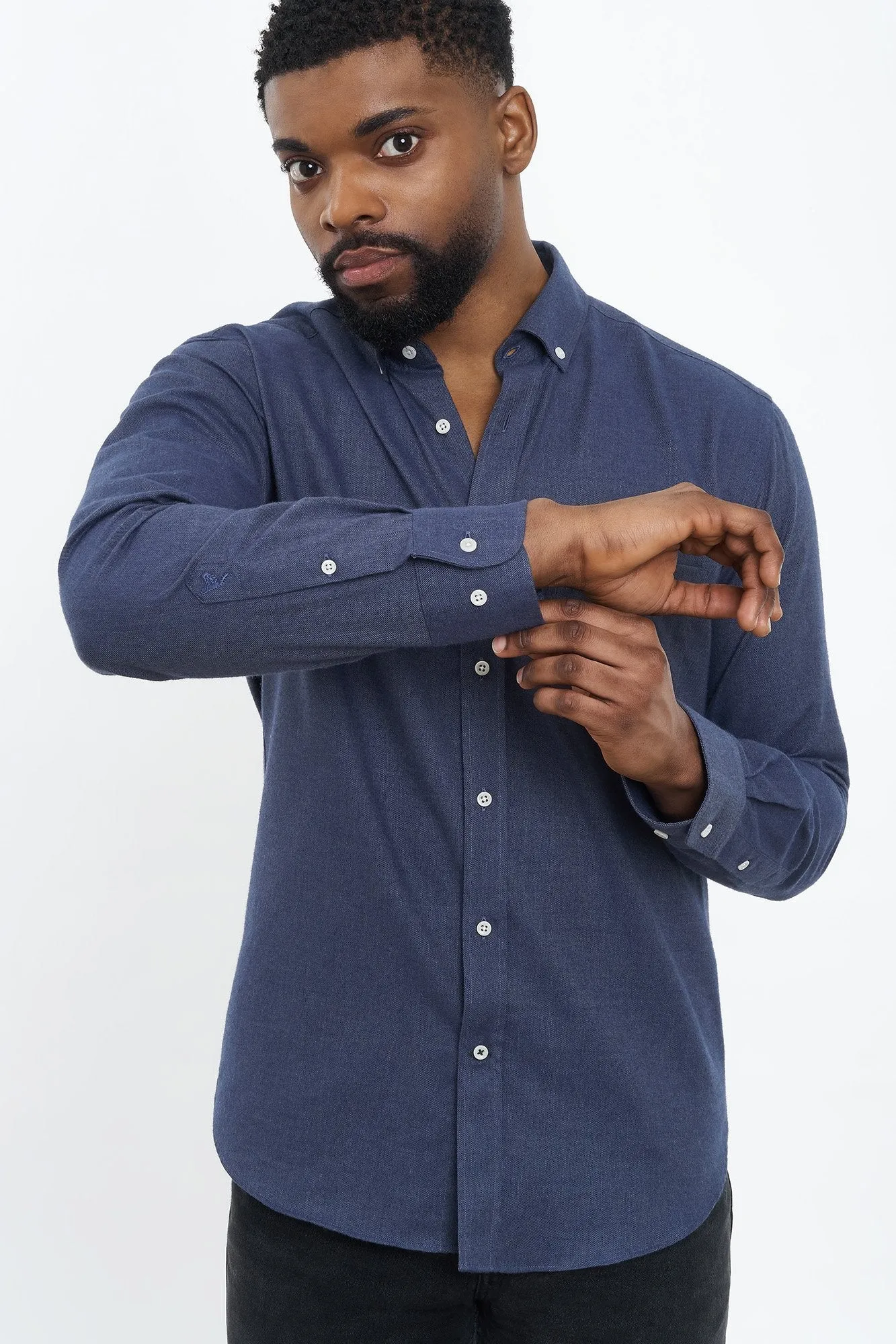 Flannel Shirt Populus Navy