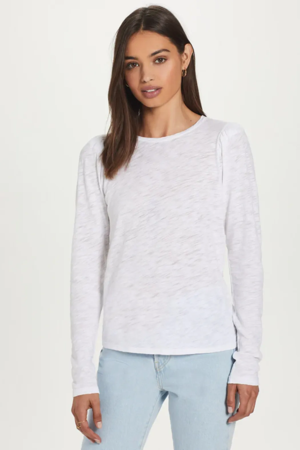 Goldie LONG SLEEVE PUFF SHOULDER TEE