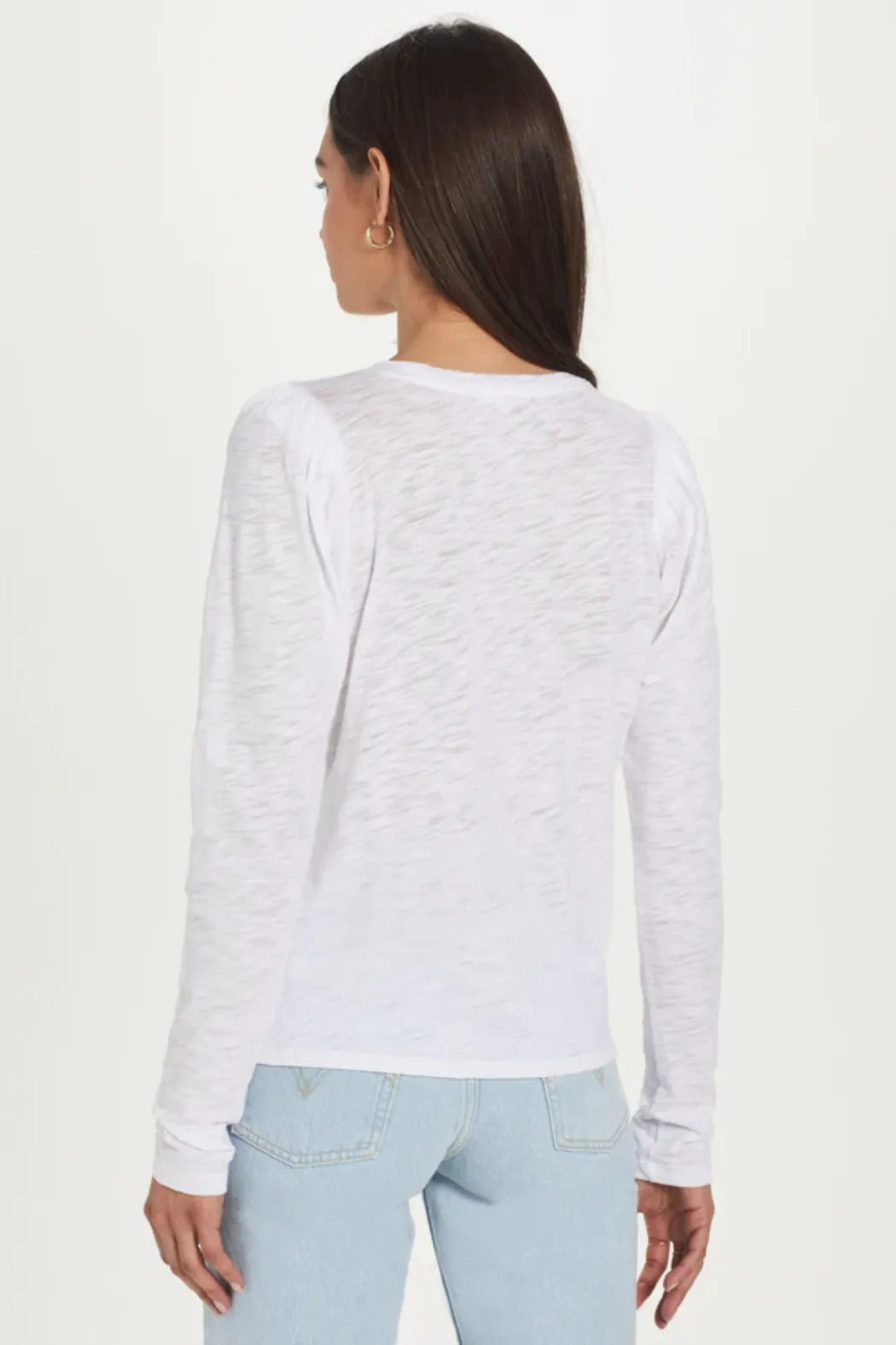 Goldie LONG SLEEVE PUFF SHOULDER TEE