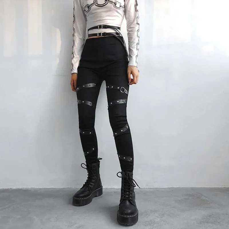 High Waisted Black Skinny Pants