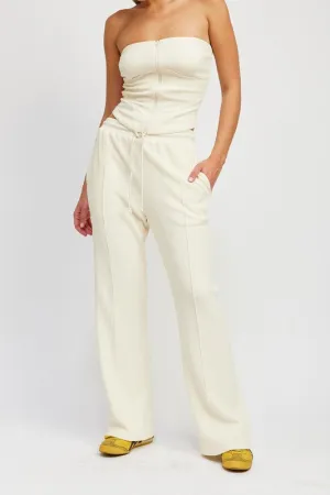 High Waisted Pants With Drawstring