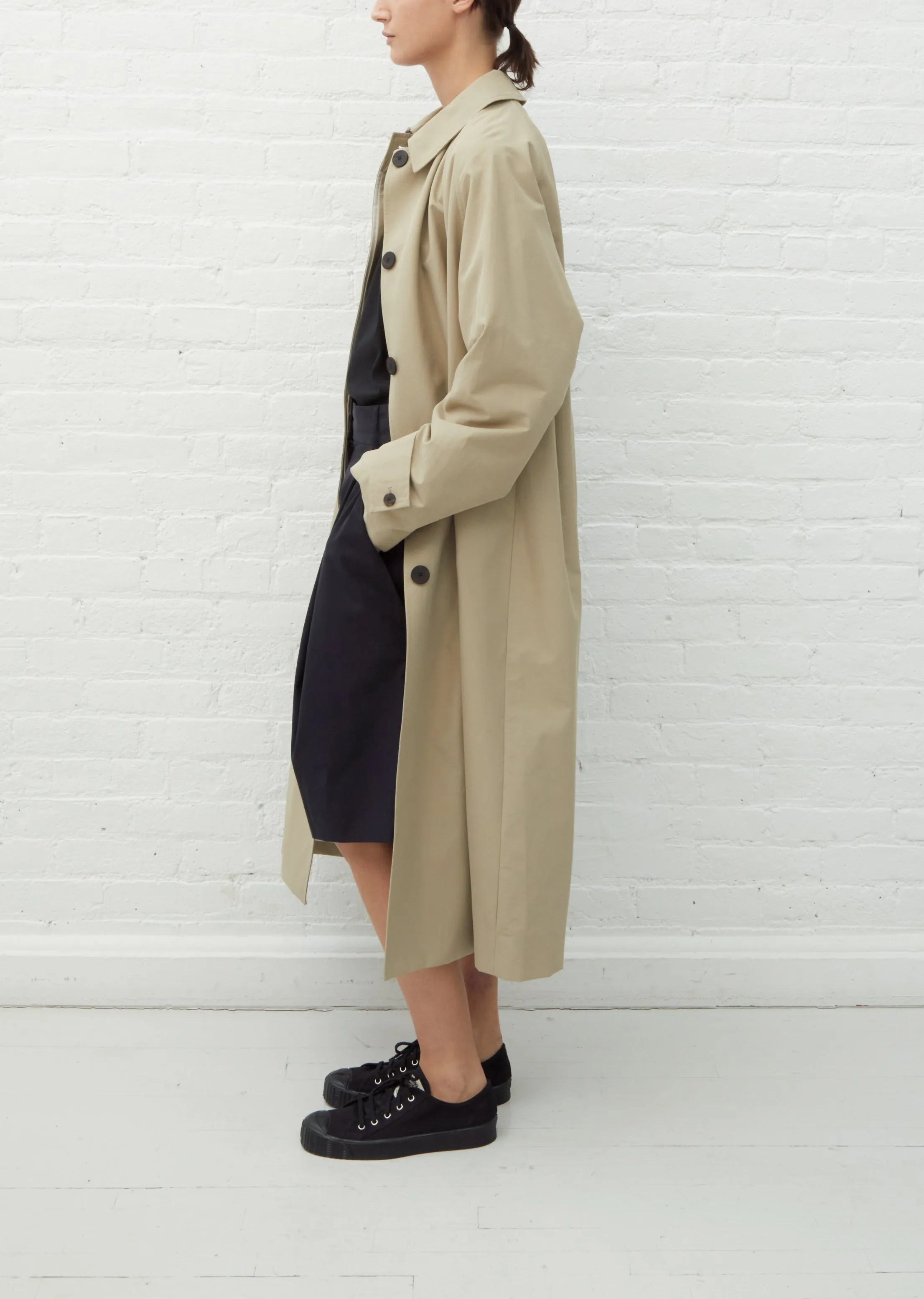 Holin Everyday Mac Cotton Blend Trench — Tan