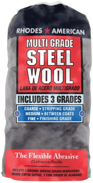 Homax 1021114 Steel Wool, #0, #000, #3 Grit, Extra Fine, Fine, Medium :PK 12: QUANTITY: 1