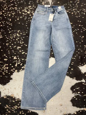 HW LT Wash Straight Leg Jeans