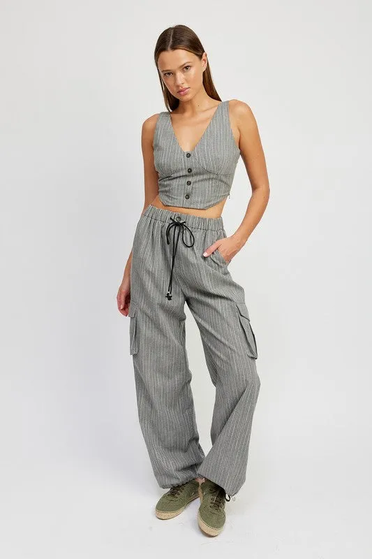 Jorie Aet || Stiped Cargo Pants