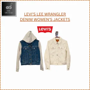 LEVI'S LEE WRANGLER WOMEN'S DENIM JACKETS - 15 PCS