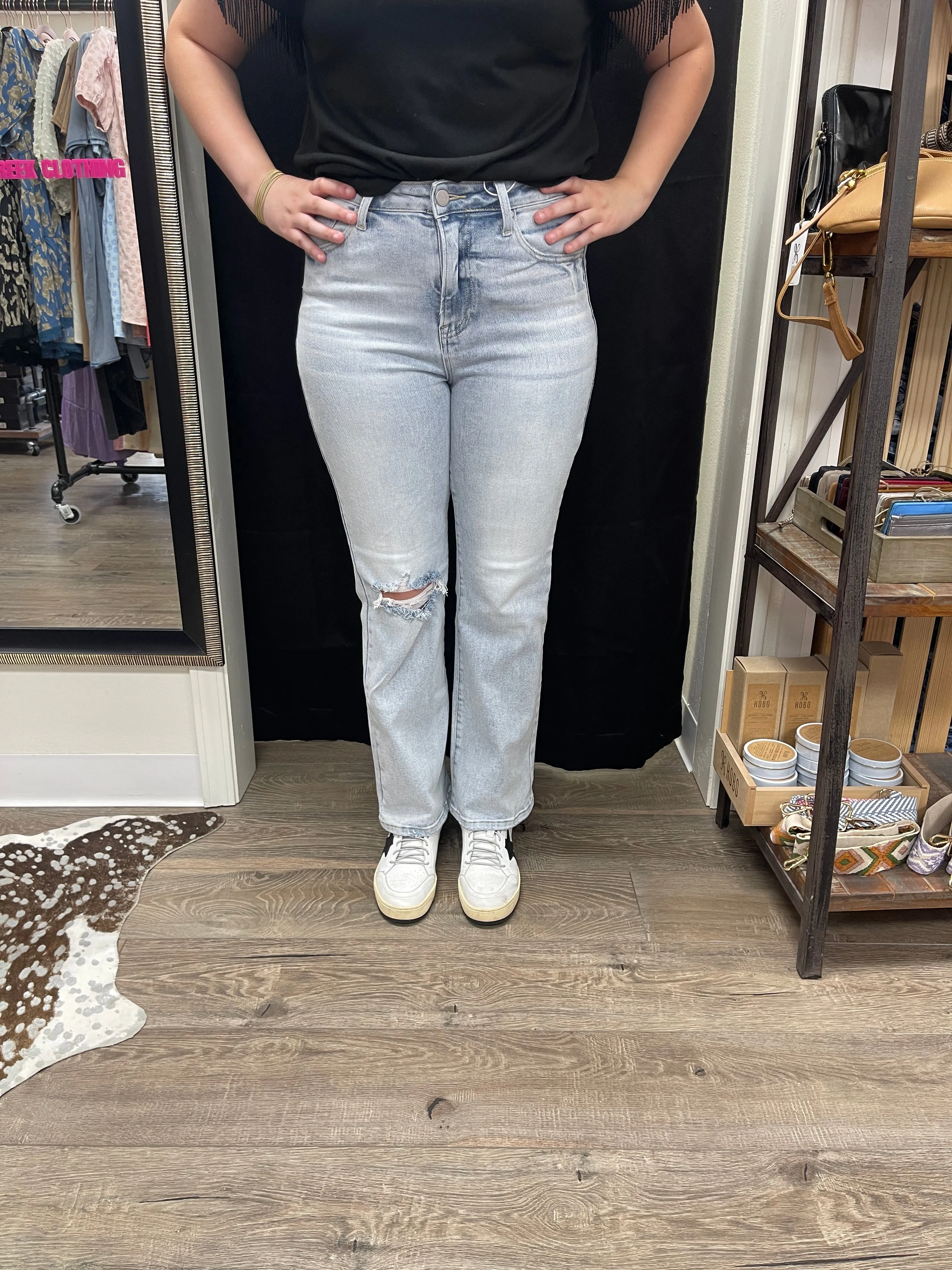 Light HR Crop Flare Jeans