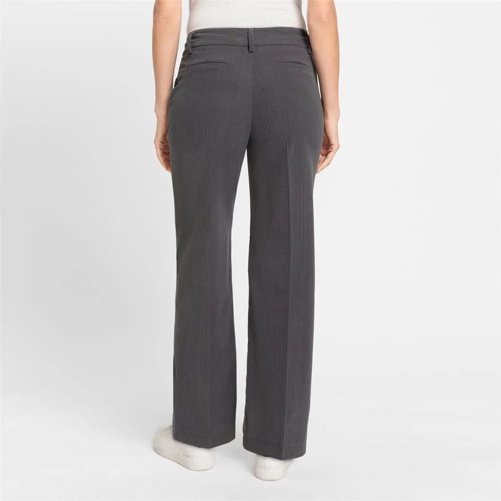 Long Casual Cord Trouser in Dark Slate