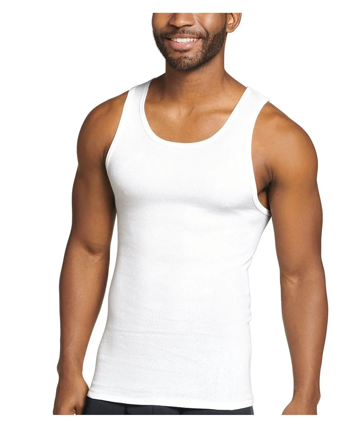 Men's Cotton Tank Shirt Pack of 3 Jockey, white