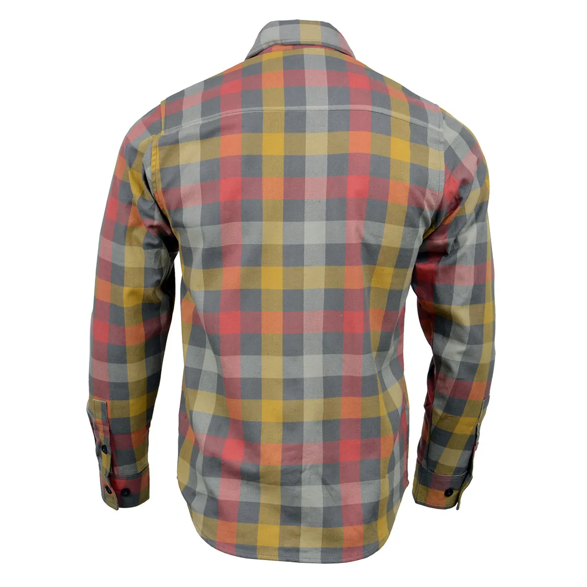 Milwaukee Leather MNG11661 Men's Gray and Red with Yellow Long Sleeve