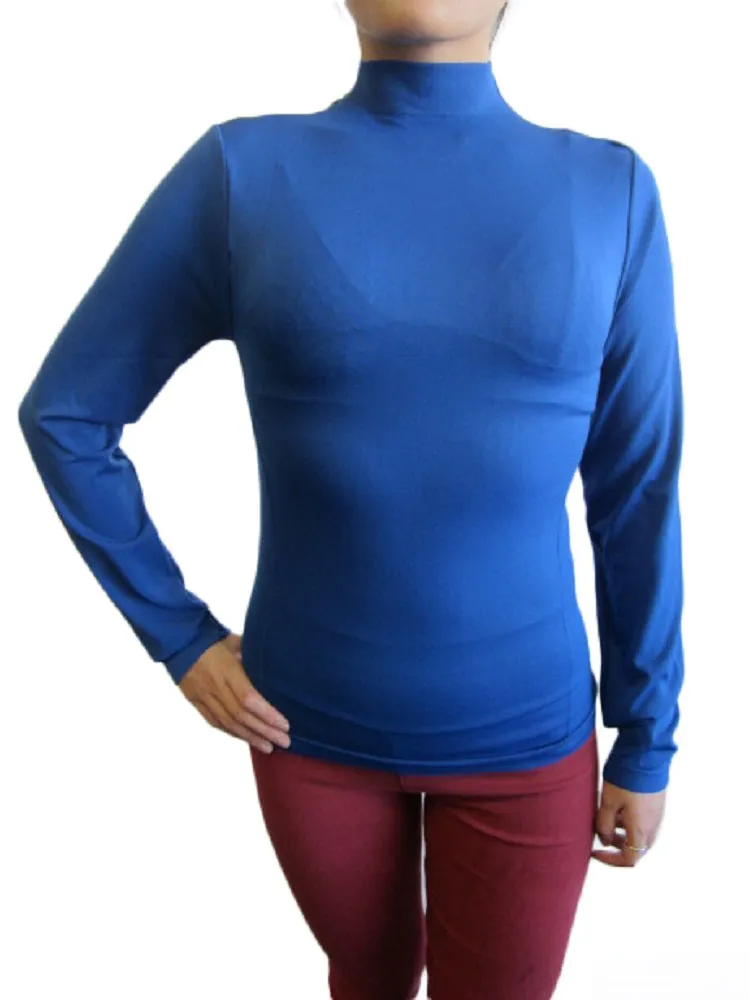 Mock Neck Long Sleeve Top with Fleece (FAB-13820)