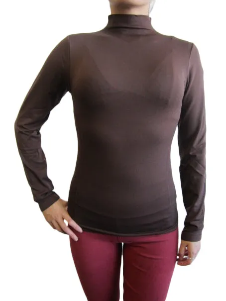 Mock Neck Long Sleeve Top with Fleece (FAB-13820)