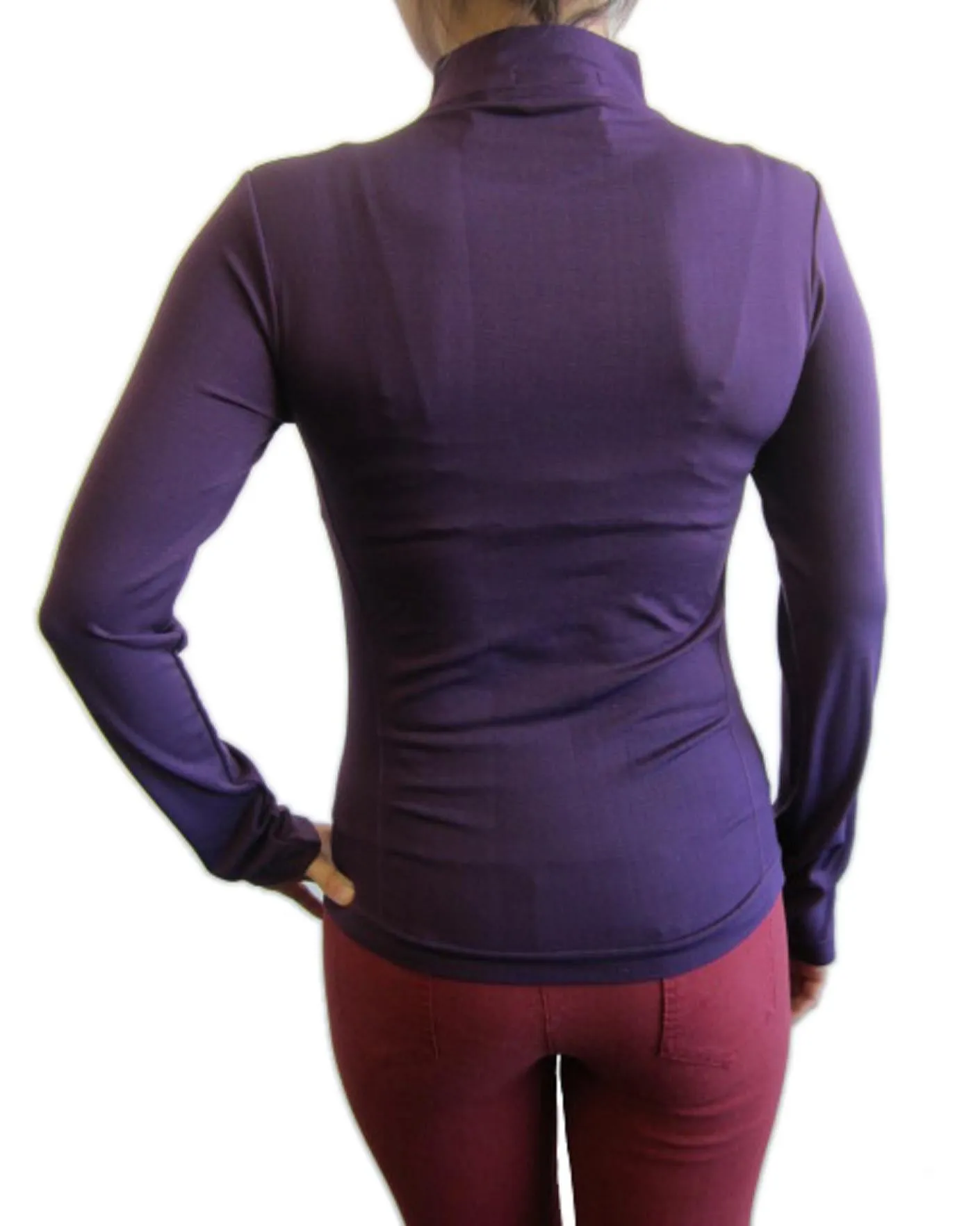 Mock Neck Long Sleeve Top with Fleece (FAB-13820)