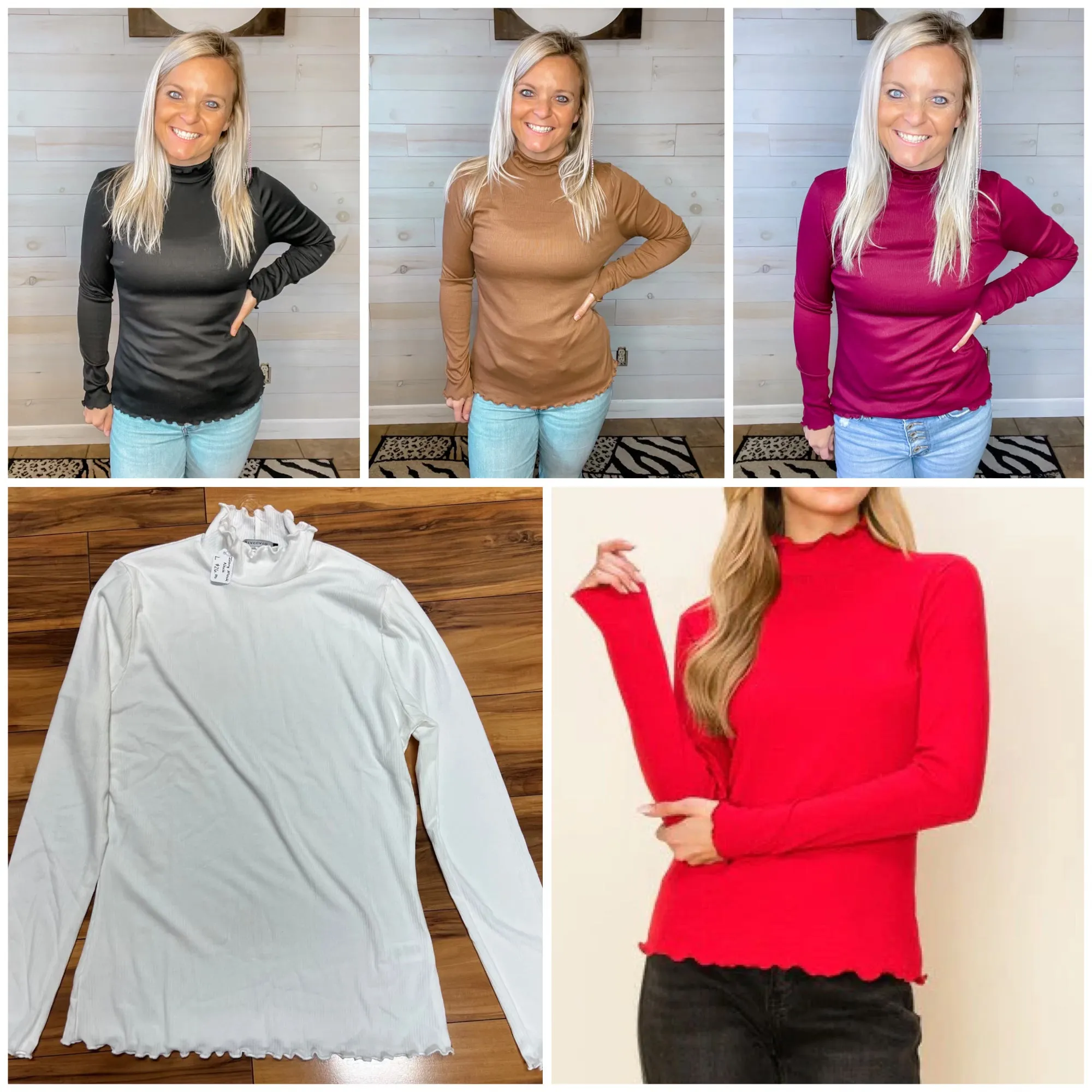 Mock Neck Tops