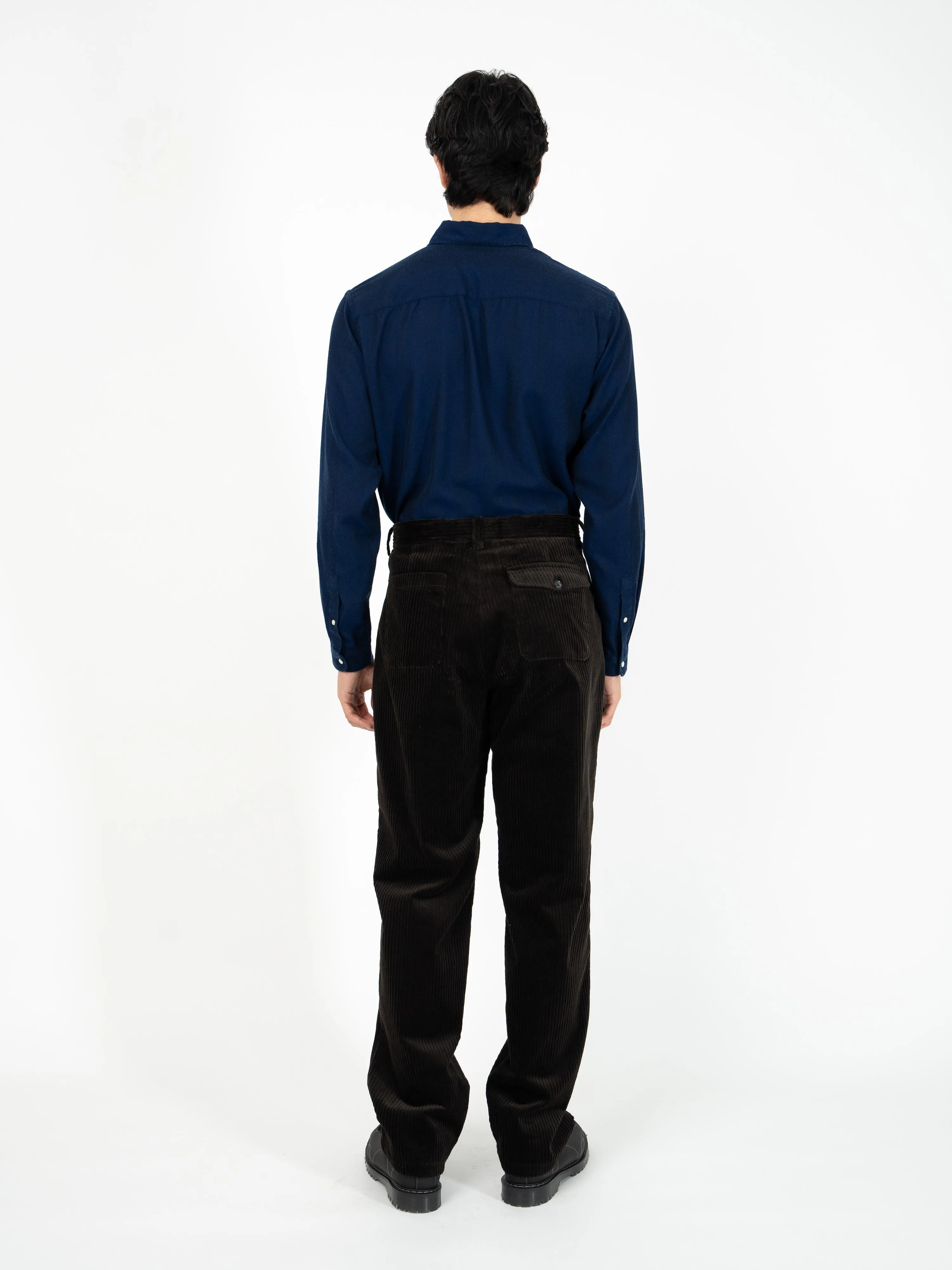 Morton Pleated Trousers Deakin Cord Brown