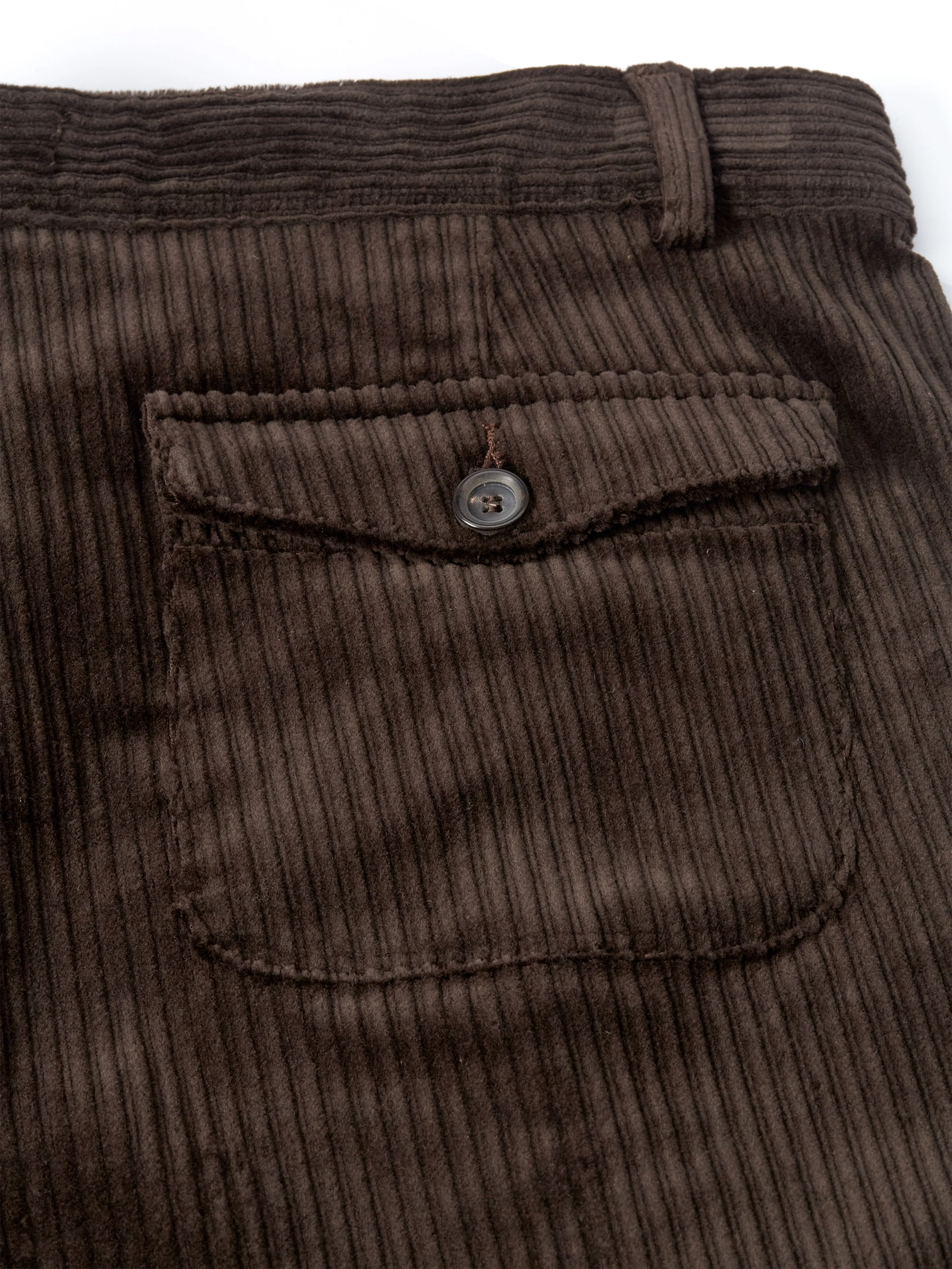 Morton Pleated Trousers Deakin Cord Brown