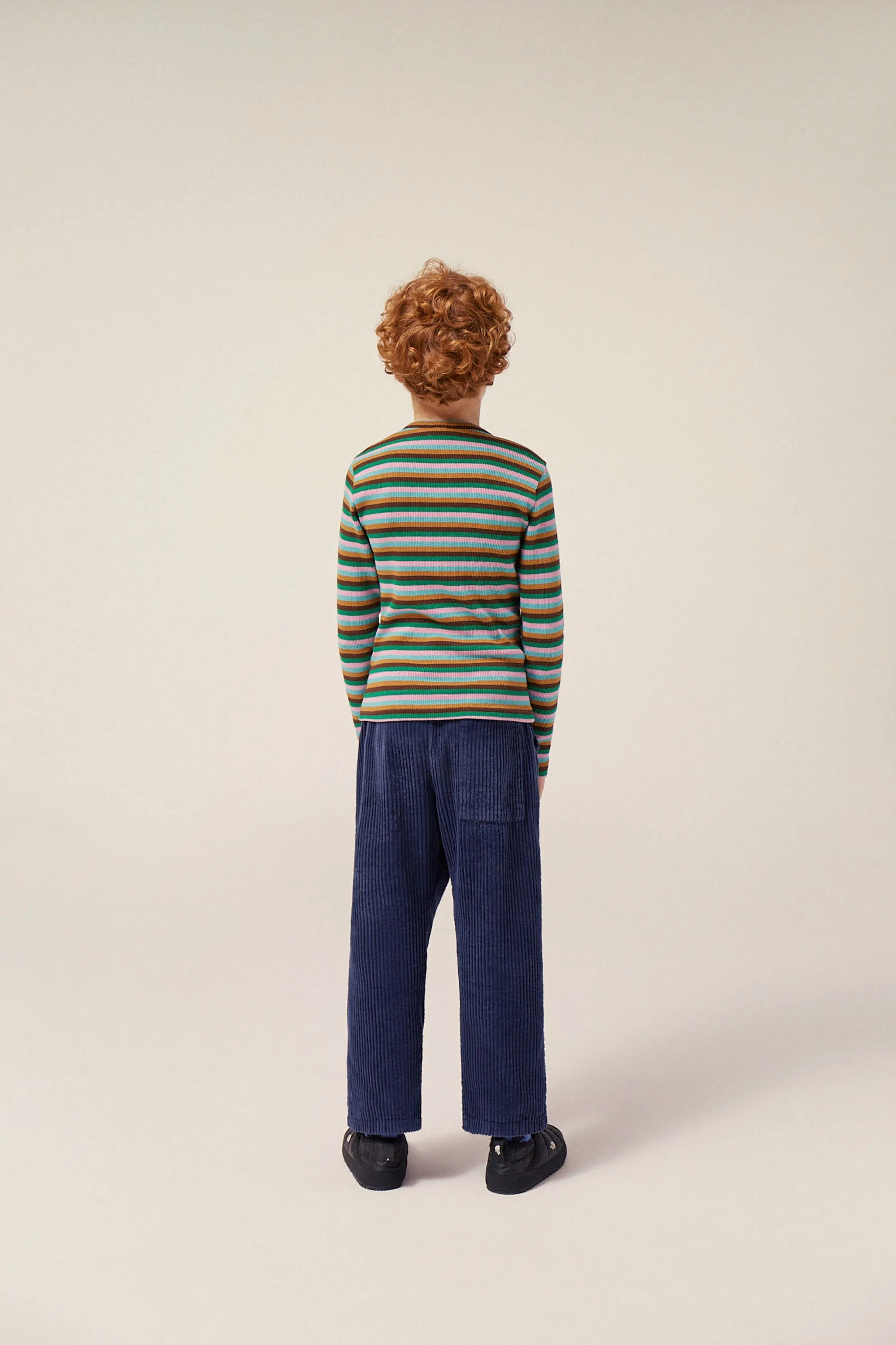 Navy Corduroy Kids Trousers