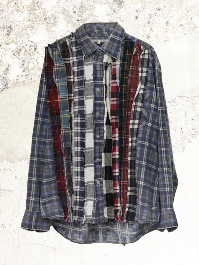 Needles wide flannel ribbon shirt