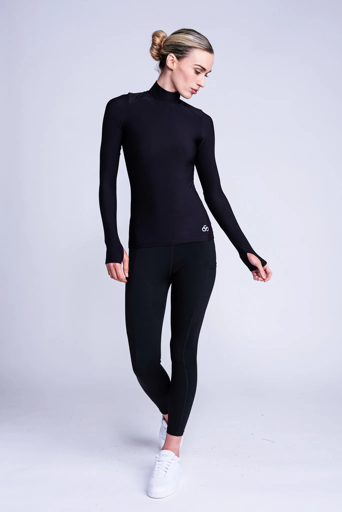 Passion Long-Sleeve Top in Black