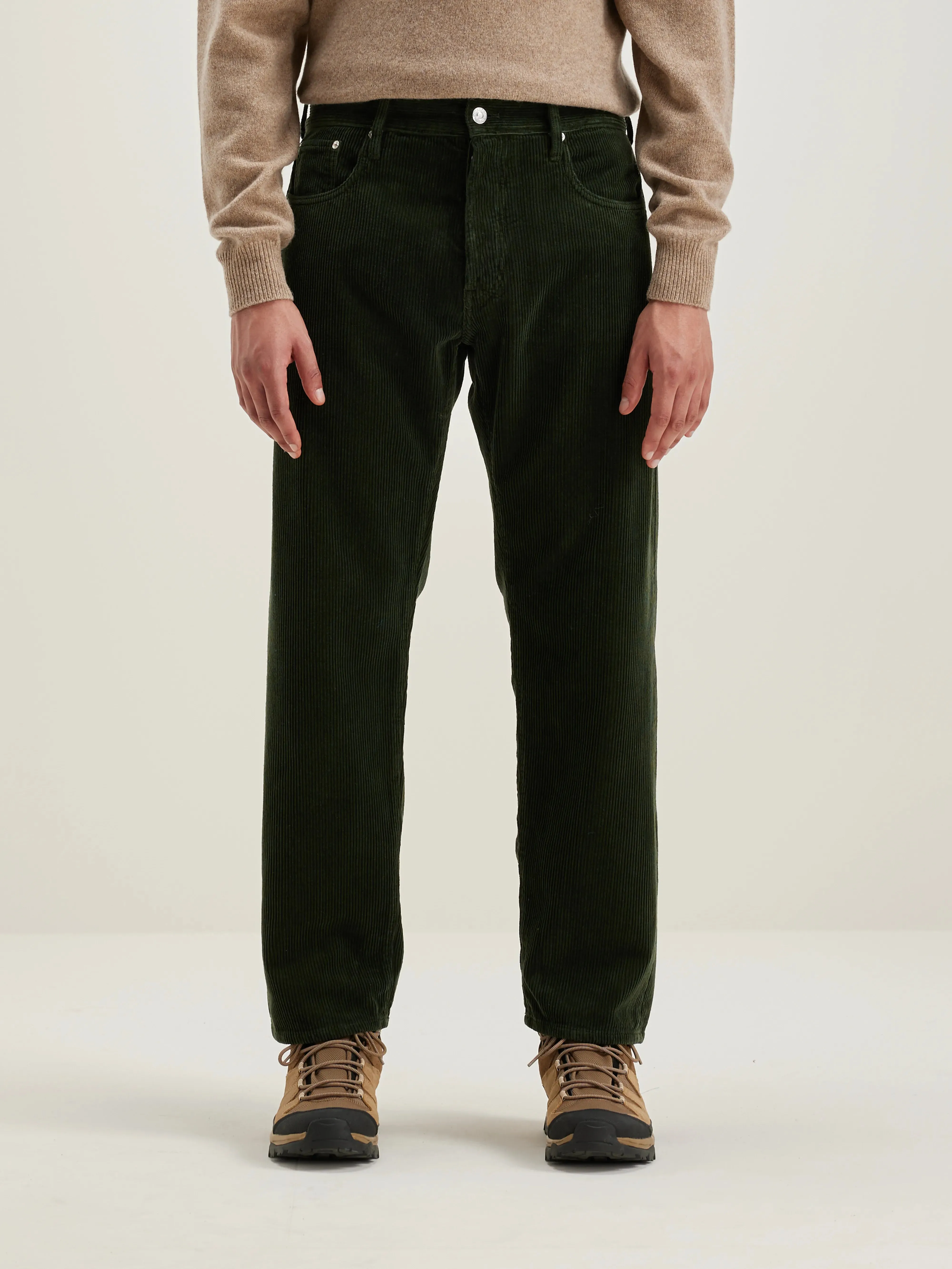 Percy dad-style trousers (242 / M / DARK OLIVE)