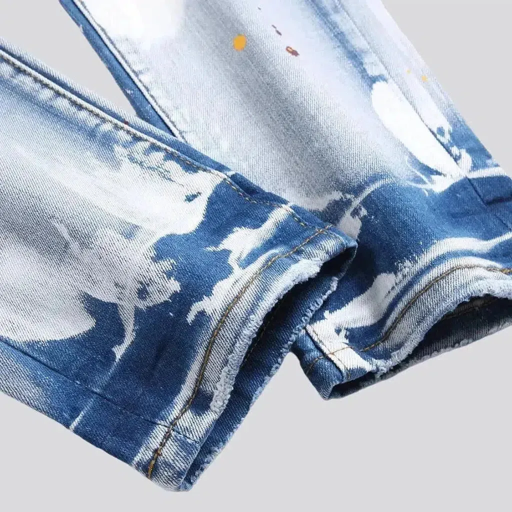 Skinny men's stretchy jeans