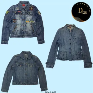 Throwback Y2K Denim Jacket - Button-Up Nostalgia (GRV-11-083)