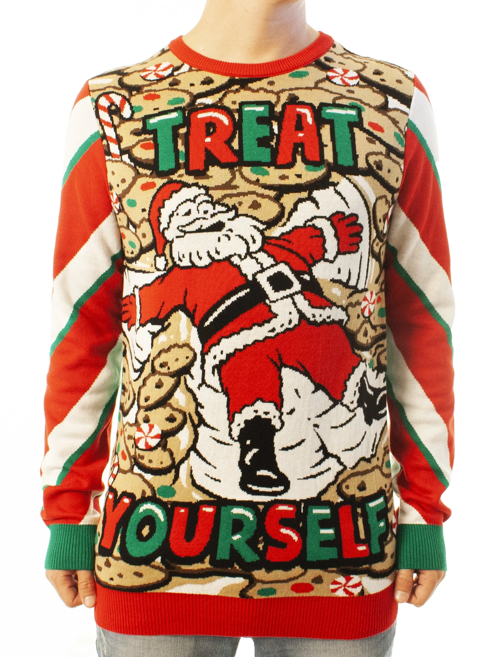 Treat Yourself | Ugly Christmas Sweater For Men & Women | Unisex Sizing