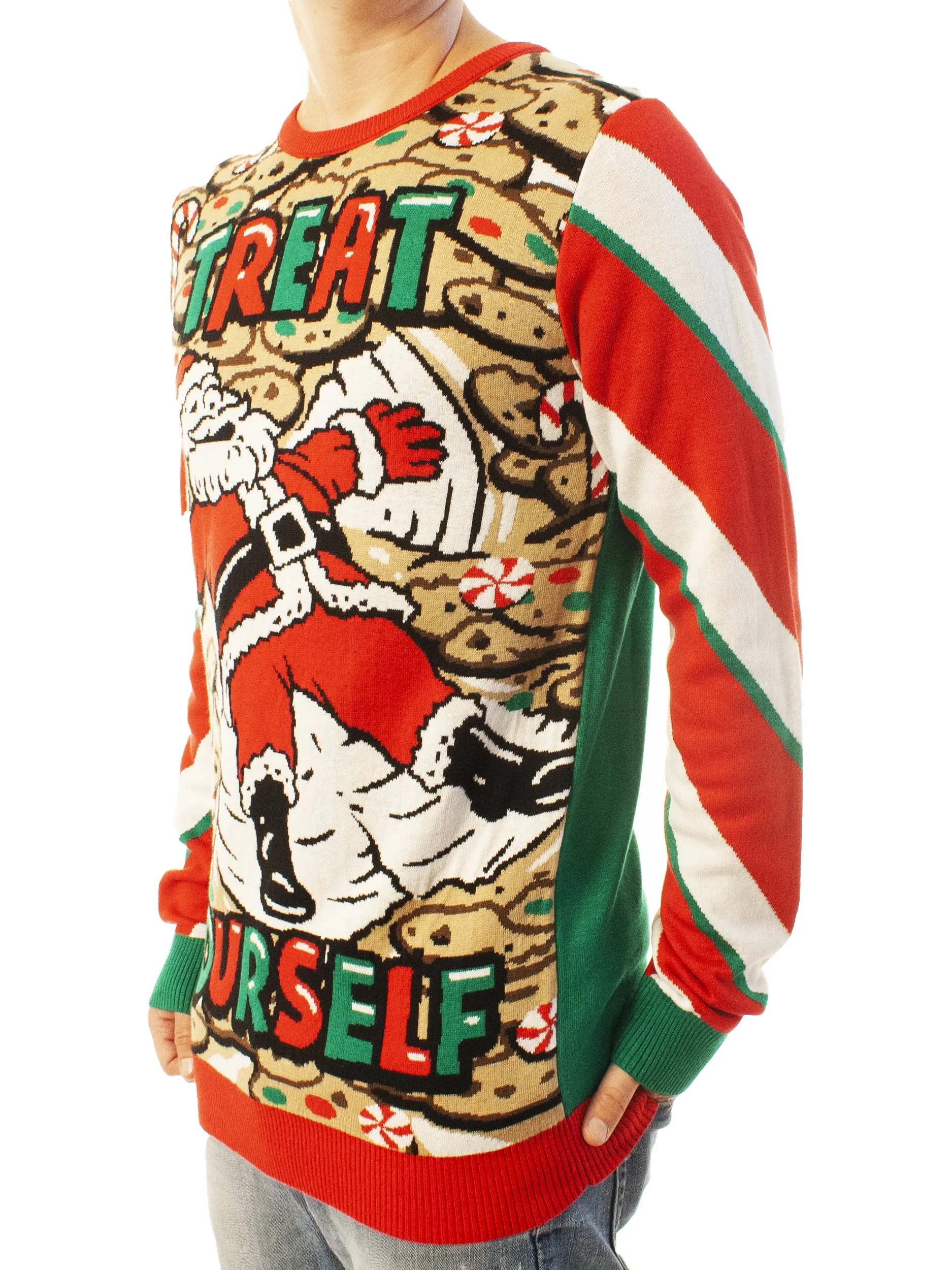 Treat Yourself | Ugly Christmas Sweater For Men & Women | Unisex Sizing