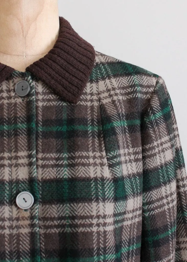 Vintage 1950s Pendleton Plaid Wool Hiking Jacket